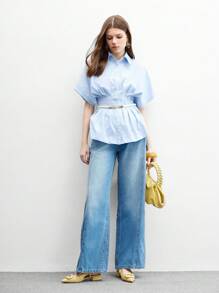 CUCCOO BIZCHIC 女士尖头扣饰时尚平底鞋 - 黃色 - 查看 10