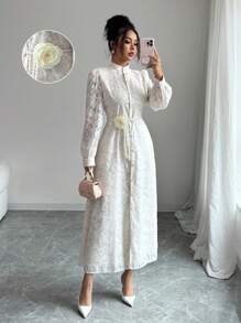 Modelyn French Style Cinched Waist Women's Dress Fall Cloth For Women