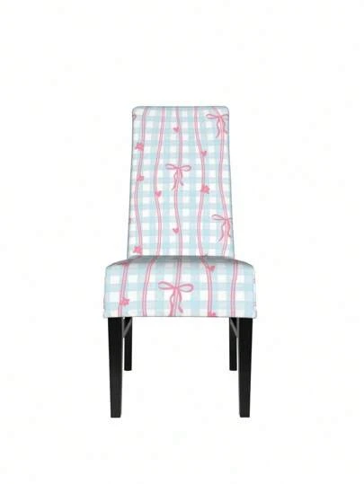 Sweetness 1PC Vỏ bọc ghế gingham màu hồng và xanh thanh lịch có nơ - Vỏ bọc ghế trang trí dễ thương, Vỏ bọc ghế chống bẩn có thể giặt được, Đồ nội thất gia đình, Trang trí tiệc, Hoàn hảo cho trang trí nhà cửa và phòng, Phù hợp phổ biến cho nhà cửa và