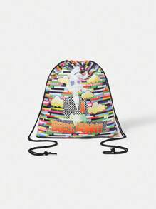 LOONEY TUNES X SHEIN Organisateur de voyage léger avec contraste de couleurs preppy - Multicolore - Voir 2