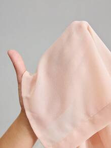 Ontre Top de Manga Longa com Bainha Franzida em Cor Sólida Minimalista Casual, Novo Vestuário Feminino 2025, Adequado para Outono/Inverno, Todas as Estações, Volta às Aulas, Halloween, Natal, Professor, Passeios Casuais, Convidado de Casamento, Traje de Igreja, Casual de Escritório - Rosa empoeirado - Visão 8