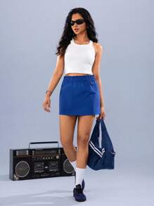 Hanevo Women's Outdoor Sports Hiking Skirt With Pockets, Short Length - Navy Blue - View 4