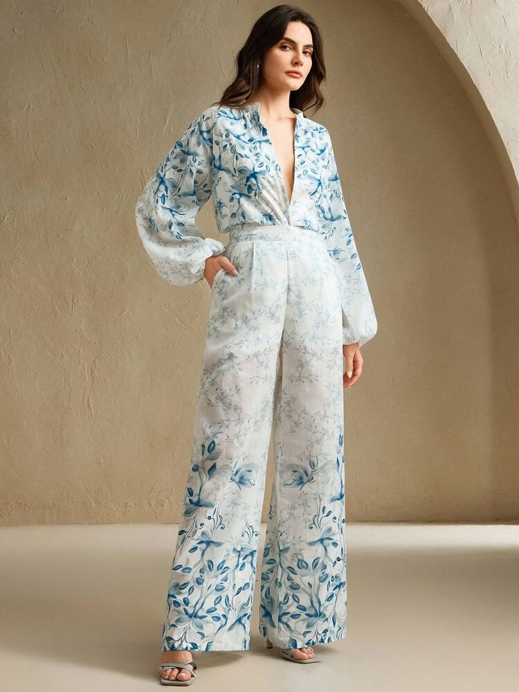 Women Print Elegant Blazer Suit Set, New Arrival