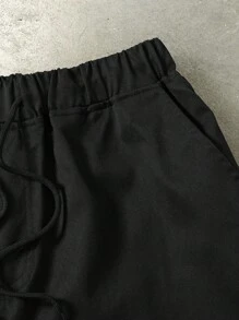 STYNVO 男士纯色长袖拉链领棒球夹克和裤子休闲西装套装男士两件套黑色套装男士机能运动男士工装套装男士两件套补丁，送给男朋友的一份好礼物，秋季服装 - 黑色 - 查看 5