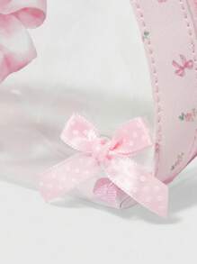 ROMWE Kawaii Túi đựng đồ trang điểm hình bán nguyệt bằng nhựa PVC trong suốt, nơ màu hồng dễ thương, dung tích lớn, mã số 401422 - Nhiều màu - Xem 3