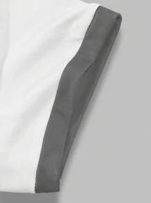 Manfinity Homme 男士拼色短袖 Polo 衫，适合休闲春夏装、高尔夫装 - 彩色 - 查看 5