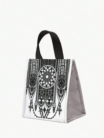 Goth Abstract Pattern Back To School Spring/Summer Fashion Heat Insulation Lunch Bag, Functional Bag, Lunch Bag, Cooler Bag