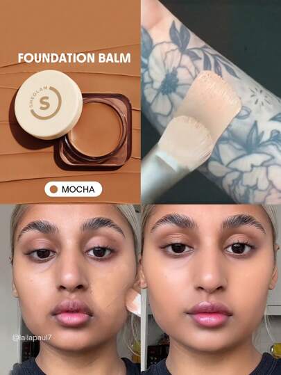 SHEGLAM 全遮瑕粉底霜-摩卡 持久無瑕保濕粉底霜 控油 色彩校正 遮瑕膏 無毛孔 遮瑕 不油膩 不結塊 更柔滑的粉底霜 粉底霜 品牌 美容 化妝 化妝品 適合女性與女孩 完美搭配冬季 Y2K 時尚 流行 生日禮物 假期 派對準備就緒 最佳顏色