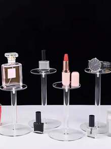 1 szt. Wielofunkcyjny przezroczysty akrylowy stojak ekspozycyjny, wielofunkcyjna półka do przechowywania perfum, figurka w pudełku, cień do powiek, organizer na kosmetyki na biurko - Przezroczysty - Zobacz 9