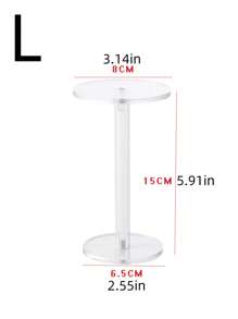1 szt. Wielofunkcyjny przezroczysty akrylowy stojak ekspozycyjny, wielofunkcyjna półka do przechowywania perfum, figurka w pudełku, cień do powiek, organizer na kosmetyki na biurko - Przezroczysty - Zobacz 8