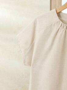 Rusticease 2件套女士度假休闲纯色上衣和花卉印花裙 - 彩色 - 查看 4