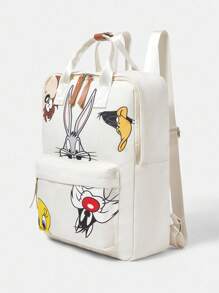 LOONEY TUNES X SHEIN 女士卡通图案时尚白色组合包 - 米色 - 查看 4