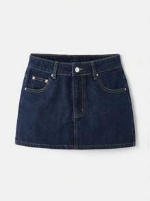 Maija 女士牛仔迷你裙，Y2K风格，演唱会，返校季