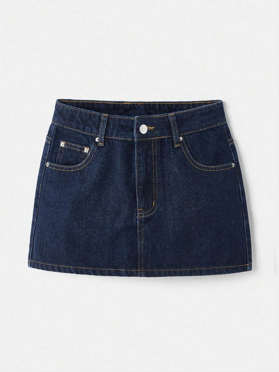 Maija 女士牛仔迷你裙，Y2K风格，演唱会，返校季