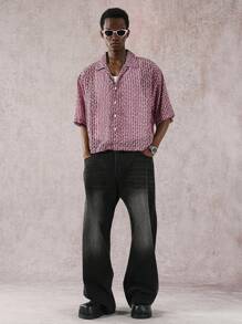 PAVTROS Manfinity Streetrush Men's Summer Casual Plaid Short Sleeve Shirt (Random Pattern) - Multicolor - View 3