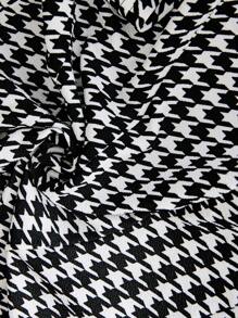 SHEIN Clasi Women's Houndstooth Check Waist Slimming Blazer Jacket