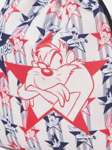 LOONEY TUNES X SHEIN Fashionable Cute Cartoon Dog Print Drawstring Lightweight Travel Organizer Bag - Multicolor - View 7
