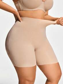 SHEIN Shape Moldeador corporal sin costuras de cintura alta para talla grande