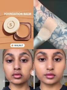 SHEGLAM Base De Maquillaje De Cobertura Total En Forma De BáLsamo, Nuez, De Larga DuracióN, Hidratante E Impecable, Control De Grasa, Corrector De Color, Corrector, Cobertura De Poros, Imperfecciones, No Grasosa, No Se Apelmaza, Base De Maquillaje De Aspecto MáS Suave, Oferta De , Base De Maquillaje Para Regalo De Navidad Marca Belleza Maquillaje Maquullaje CosméTica Para Mujeres NiñAs Perfecto Para Invierno Primavera Verano Ideal Para Y2K Elegante Moda Adecuado Para CumpleañOs DíA De La Madre Regalo Fiesta Listo Mejor Color - Walnut - Ver 1