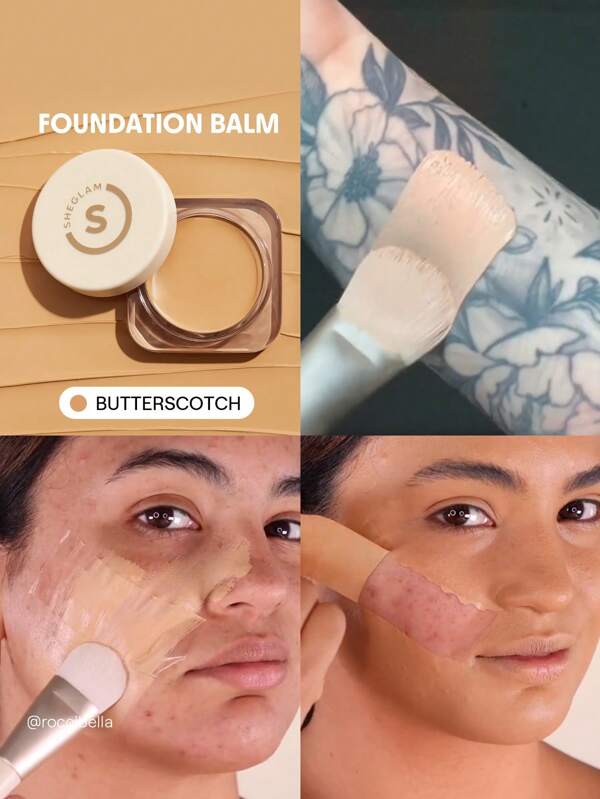 SHEGLAM Fond De Ten Cu Acoperire Completă Balsam-Butterscotch Fond De Ten Hidratant, De Lungă Durată, FăRă Defecte, Corector De Culoare, Corector, Acoperire FăRă Pori, Cu ImperfecțIuni, Non-Gras, FăRă Aglomerare, Cu Aspect Cremă, Cu Aspect Mai Neted, PromoțIe De , Pentru Cadou De CrăCiun. Absolvire Zi De NașTere Vacanță Vară Toamnă Y2K Elegant Modă Femei Machiaj Cosmetice Petrecere Plajă CăLăTorie Camping ÎN Aer Liber ȘCoală Campus Excursie Festivaluri Decor Cadou Cadou Trandafir Fată Cosplay Cel Mai Bun Culoare Farmec Atmosferă