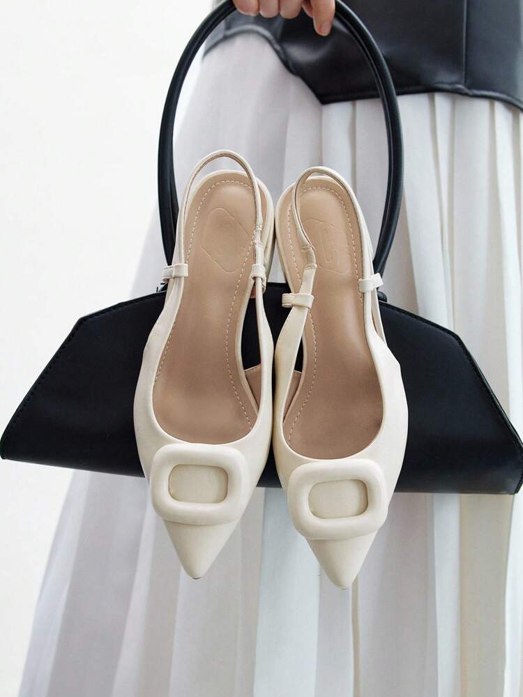 CUCCOO BIZCHIC Women's Fashion Elegant Solid Color Pointed Toe Flats For Christmas Spring Shoes
