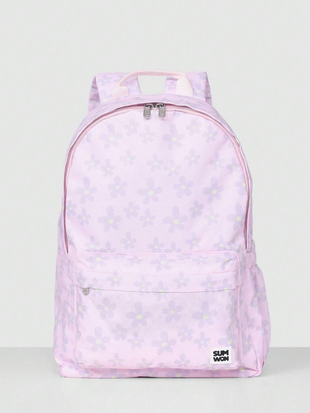 Floral Print Daypack With Front Pocket