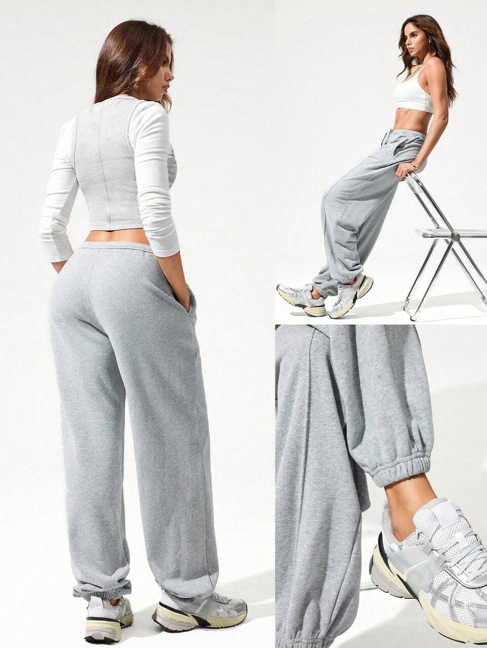 Everyday Terry Sweat-Wicking Soft Breathable Loose Fit Adjustable Drawstring Waist Jogger Sweatpants With Side Pockets Dancing Spring