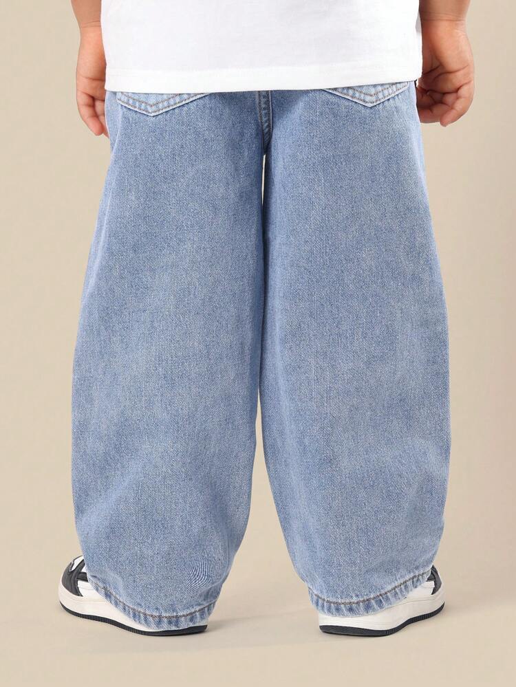 Wide Leg Baggy Denim Jeans With Relaxed Fit