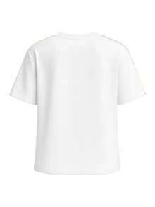 Champion Áo thun nữ cổ tròn tay ngắn in chữ đơn giản - trắng - Xem 5