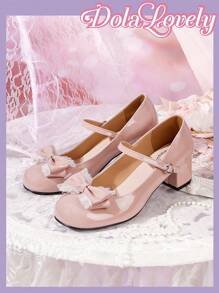 Dola Lovely Women Elegant White Sweet Lolita Style High Heel Dress Shoes