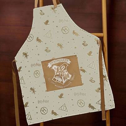 HARRY POTTER X SHEIN 1 chiếc tạp dề chống thấm nước Unisex họa tiết, thích hợp cho nấu ăn và nướng bánh
