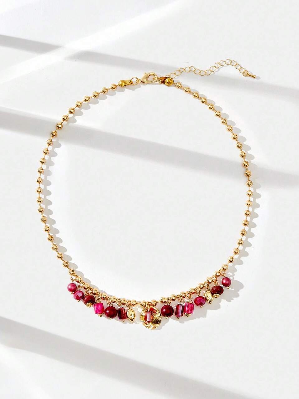SHEIN Maija Multifunctional Beaded Necklace For Women, Minimalist & Practical