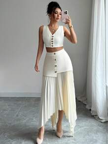 Elenzga 女士优雅度假风两件套夏季套装