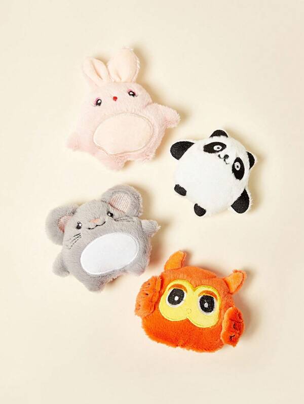 PETSIN Juguete de peluche con forma de animal de dibujos animados, con papel sonoro para juego interactivo con gatos