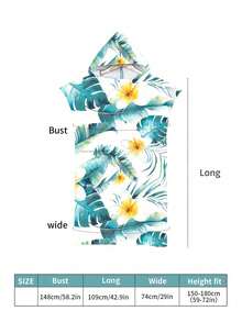 SHEIN 1pc Hooded Wearable Bath Towel, Personalized Superfine Fiber Quick-Drying Cloak With Zipper Design Beach Towel, Windproof, Sun-Proof, Thermal Insulation, For Adults, Men, Women, Couples After Bathing, Beach, Outdoor, Household Use Summer Wedding Home Bathroom Decor Beach Wear Back To School