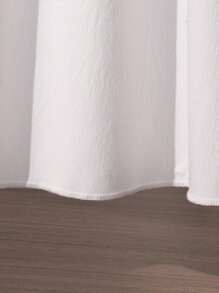 Conjunto de vestido de manga abullonada y chaleco de perla sólido con bolsa a juego para niña preadolescente - Rosa - Ver 3