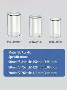 SHEIN بنك شفاف من الأكريليك، قابل للإيداع والإزالة، بنك شفاف مع غطاء، أفضل هدايا - شفاف - مشاهدة 3