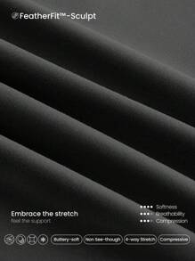 GLOWMODE 24" FeatherFit™-Sculpt Two-Tone Crossover Compression Leggings Medium Impact Workout Daily Gym Fall Winter