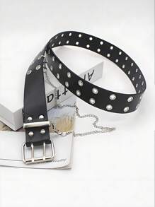 ROMWE Goth 1pc Chain Punk Style Waist Belt