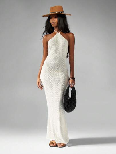 Twist Detail Bust Knot Waist Mermaid Hem Sleeveless Maxi