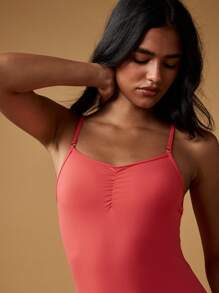 MISSGUIDED 女式 Active Studio Unitard 压缩迷你连体衣性能芭蕾体操练习连体衣修身运动塑身运动服舞蹈服 - 紅色 - 查看 6