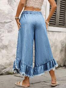 EMERY ROSE 大码女式休闲无弹性磨边牛仔裤，四季皆宜