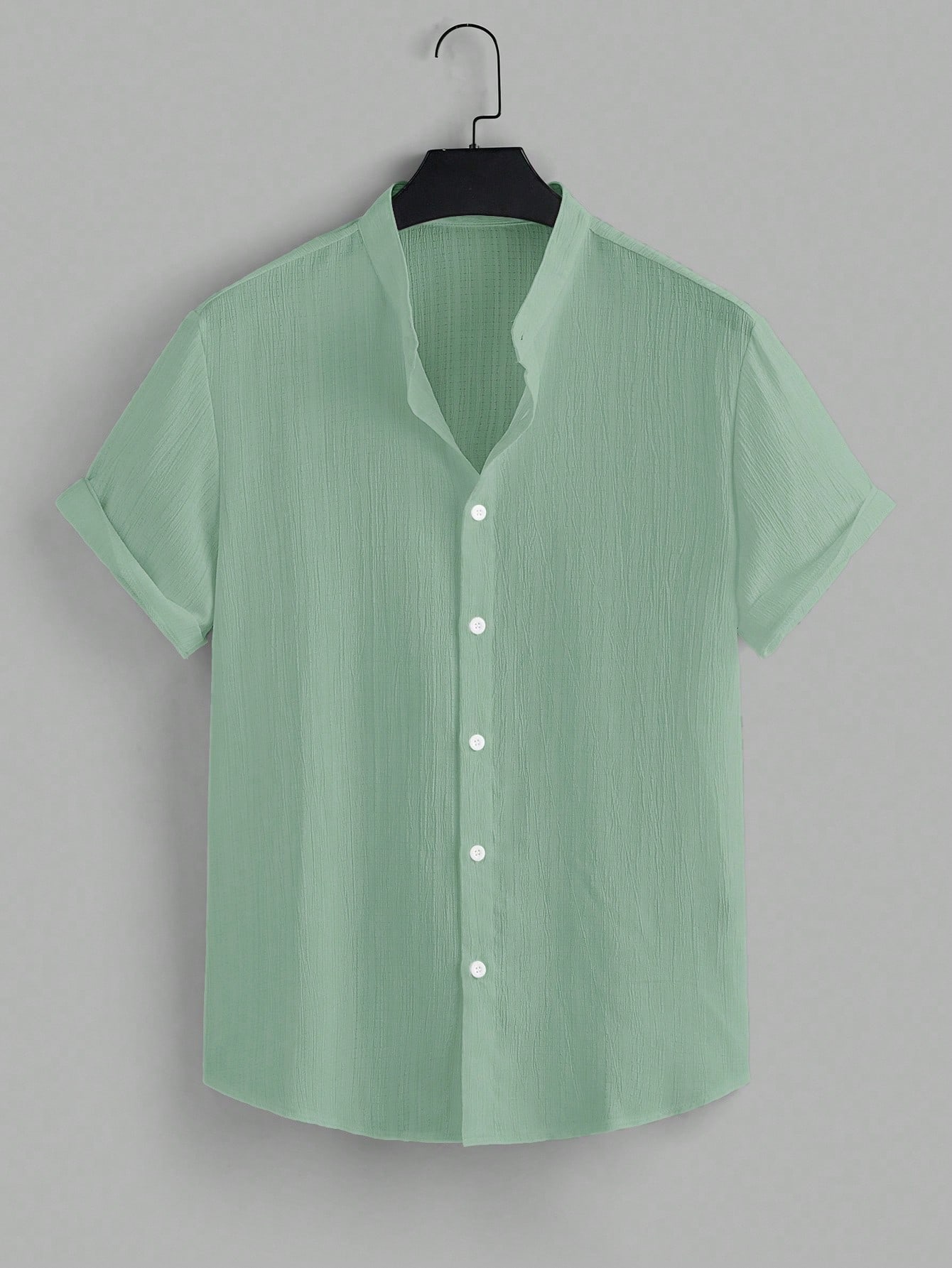 VIVINTIMO قميص رجالي كاجوال أكمام قصيرة باللون الم...