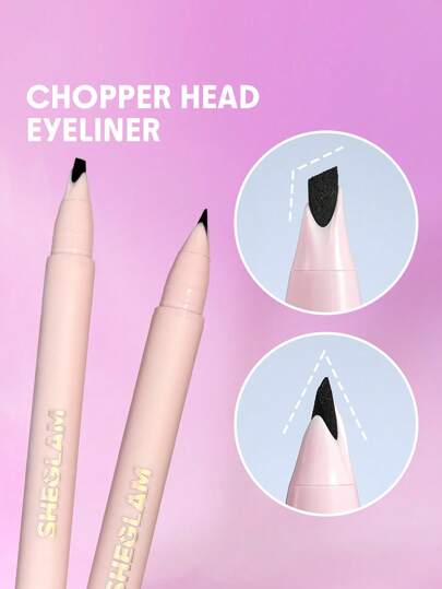 Think Sharp Eyeliner Black Long-Lasting Smooth Ultra-Thin Chopper Head Pen Beginner Eyeliner Quick Drying Non-Smudging Ultra-Fine Water And Oil-Proof Blendable Smooth Eye Make Up Henna Brand Beauty Makeup Face Paint Cosmetic For Women Girls Perfect For Fall Winter Ideal For Y2K Fancy Fashion Suitable For Birthday Christmas Present Party Ready Best Color