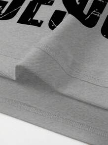 Manfinity EMRG 男士休闲运动短款印花圆领 T 恤，图案男士 T 恤，超大 T 恤，男友礼物