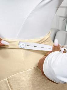 SHEIN Maternity Casual Solid Color Adjustable Waist Skinny Sweatpants