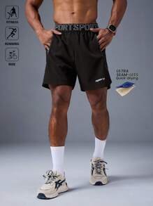 Manfinity Sport Polished شورتات رياضية غير رسمية للرجال مزينة بشريط حرفي