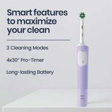 Oral-B Vitality Pro Electric Toothbrush Lilac - Mauve Purple - View 3