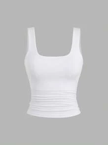 Sweetra Women's Casual Solid Color Tank Top For Summer