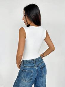 INAWLY Solva 女士U领紧身衣，休闲简约，适合外出和通勤